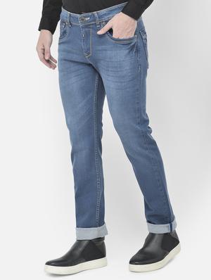 blue solid washed jean - 18042935 - Standard Image - 2