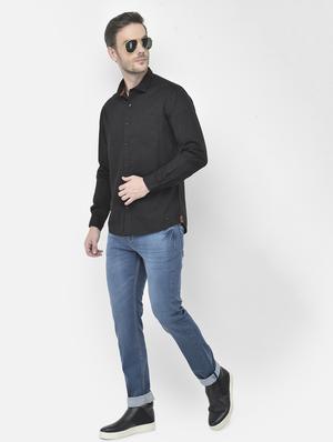 blue solid washed jean - 18042935 - Standard Image - 4
