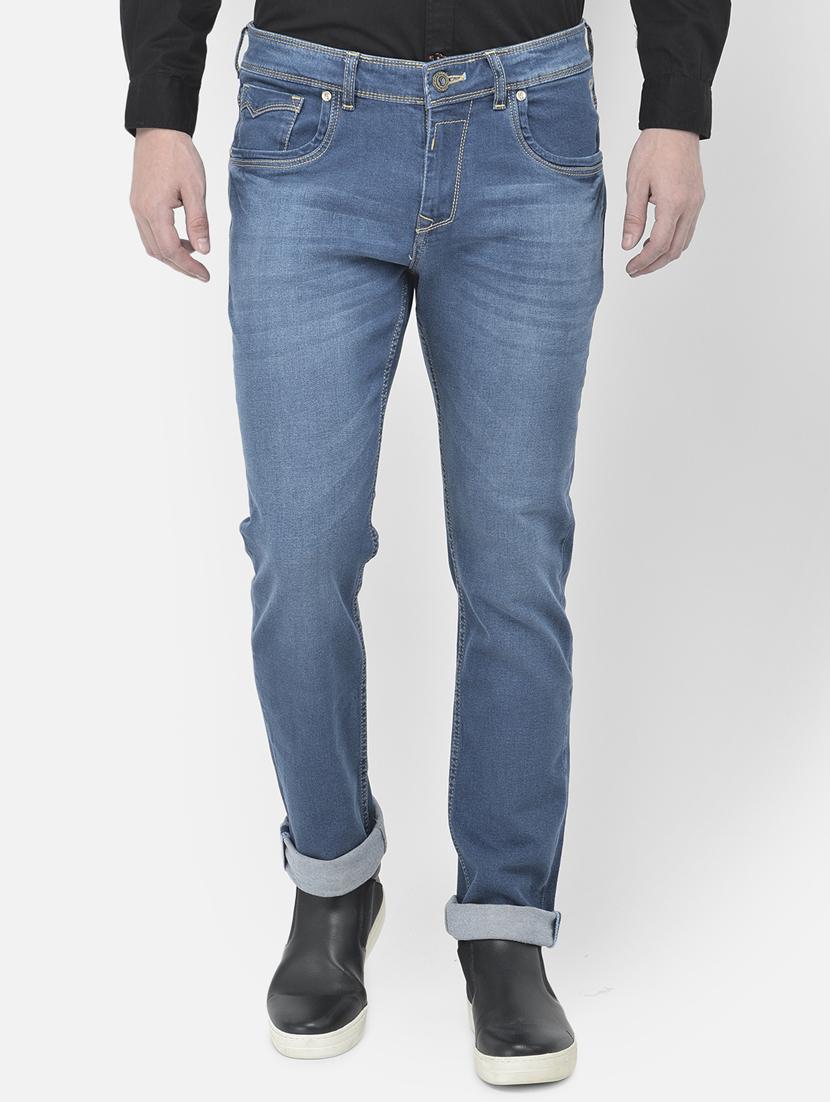 blue solid washed jean - 18042935 - Zoom Image - 1