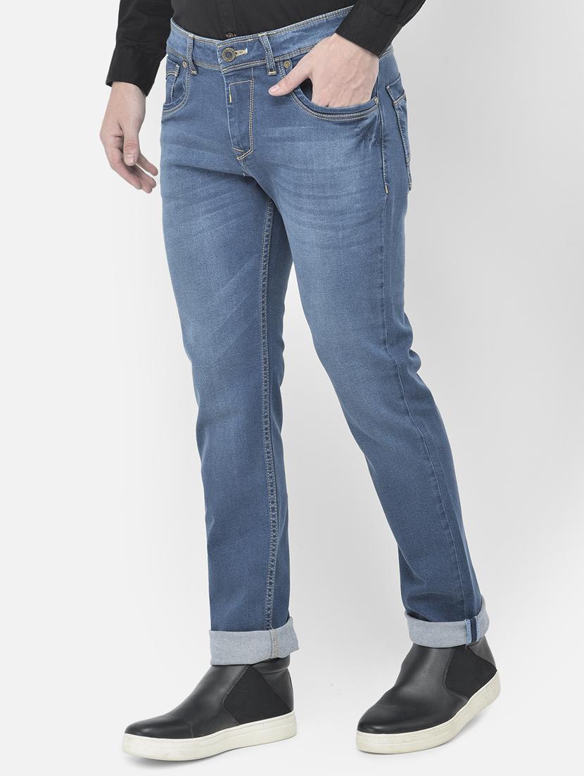 blue solid washed jean - 18042935 - Zoom Image - 2