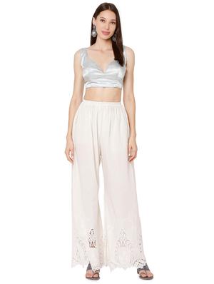 silver silk solid blouse - 18043313 - Standard Image - 4