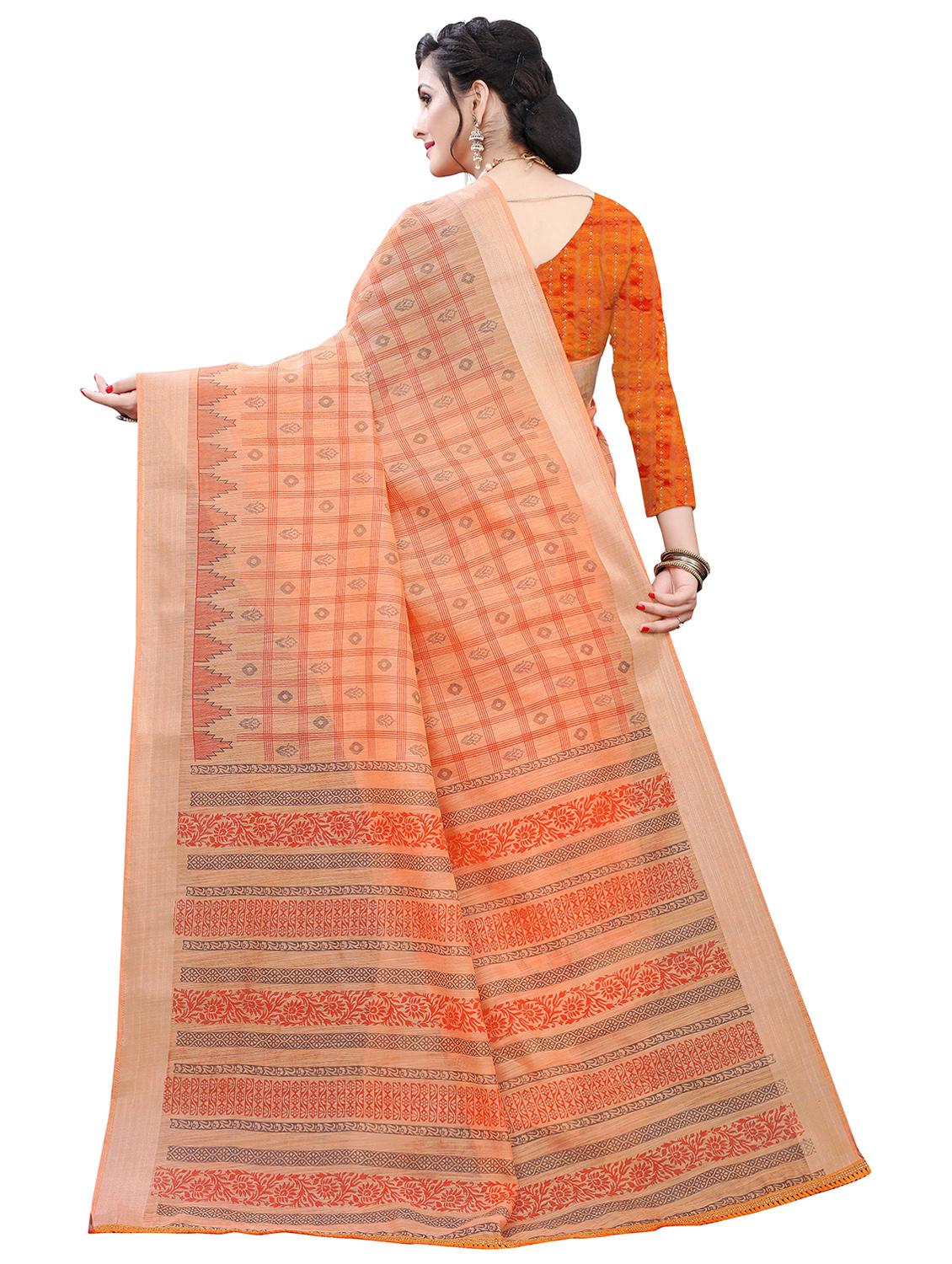 lace work handloom saree with blouse - 18043702 - Zoom Image - 2