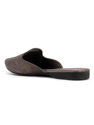 grey leather slip on sandals - 18043798 - Standard Image - 3