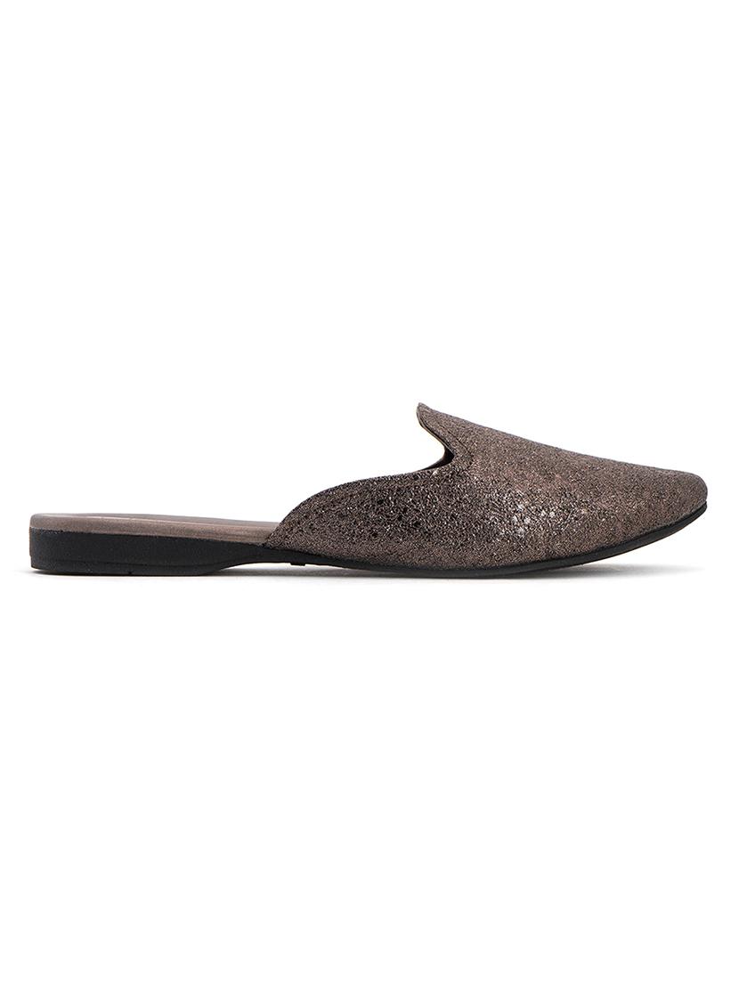 grey leather slip on sandals - 18043798 - Zoom Image - 2