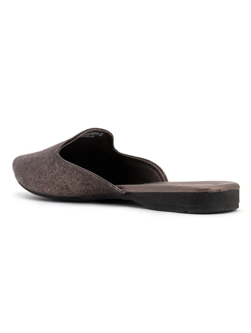 grey leather slip on sandals - 18043798 - Zoom Image - 3