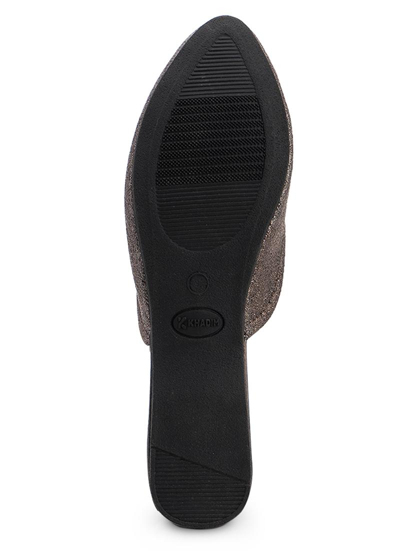 grey leather slip on sandals - 18043798 - Zoom Image - 5