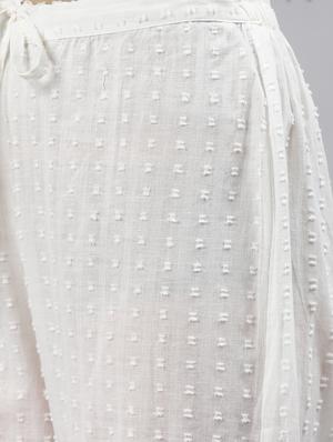 white cotton kurta palazzo set - 18044081 - Standard Image - 4