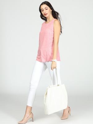 round neck striped top - 18044200 - Standard Image - 4