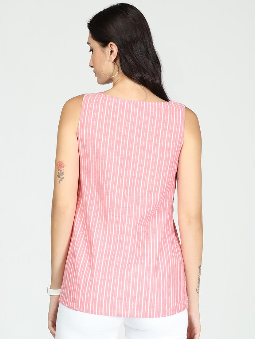 round neck striped top - 18044200 - Zoom Image - 3