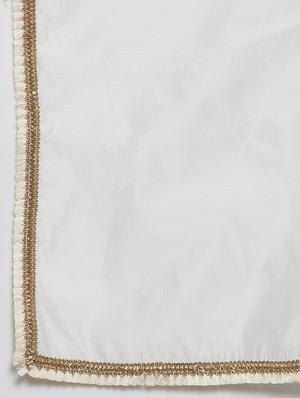 white art silk plain dupatta - 18044679 - Standard Image - 5