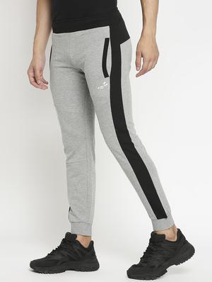 grey solid joggers track pant - 18045606 - Standard Image - 2