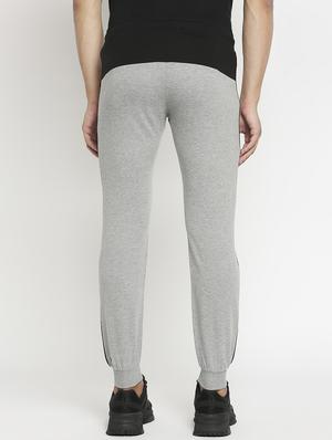 grey solid joggers track pant - 18045606 - Standard Image - 3