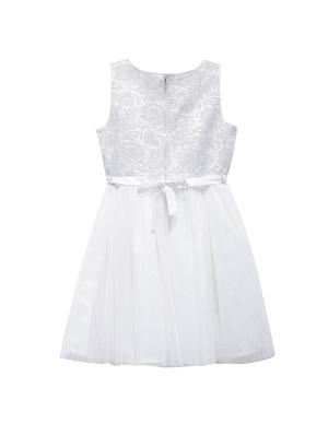 silver solid frock - 18047089 - Standard Image - 2