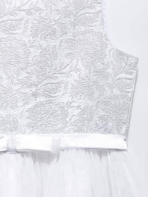silver solid frock - 18047089 - Standard Image - 3