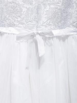 silver solid frock - 18047089 - Standard Image - 4