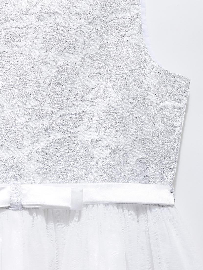 silver solid frock - 18047089 - Zoom Image - 3