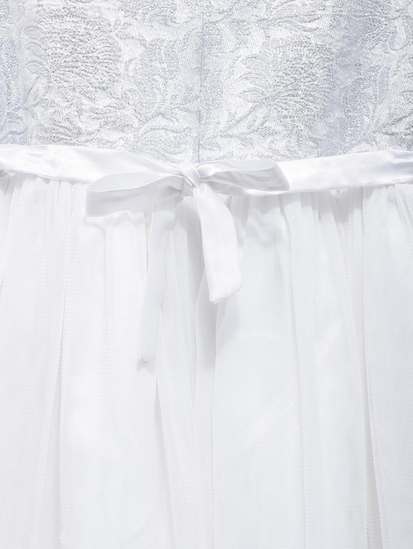silver solid frock - 18047089 - Zoom Image - 4