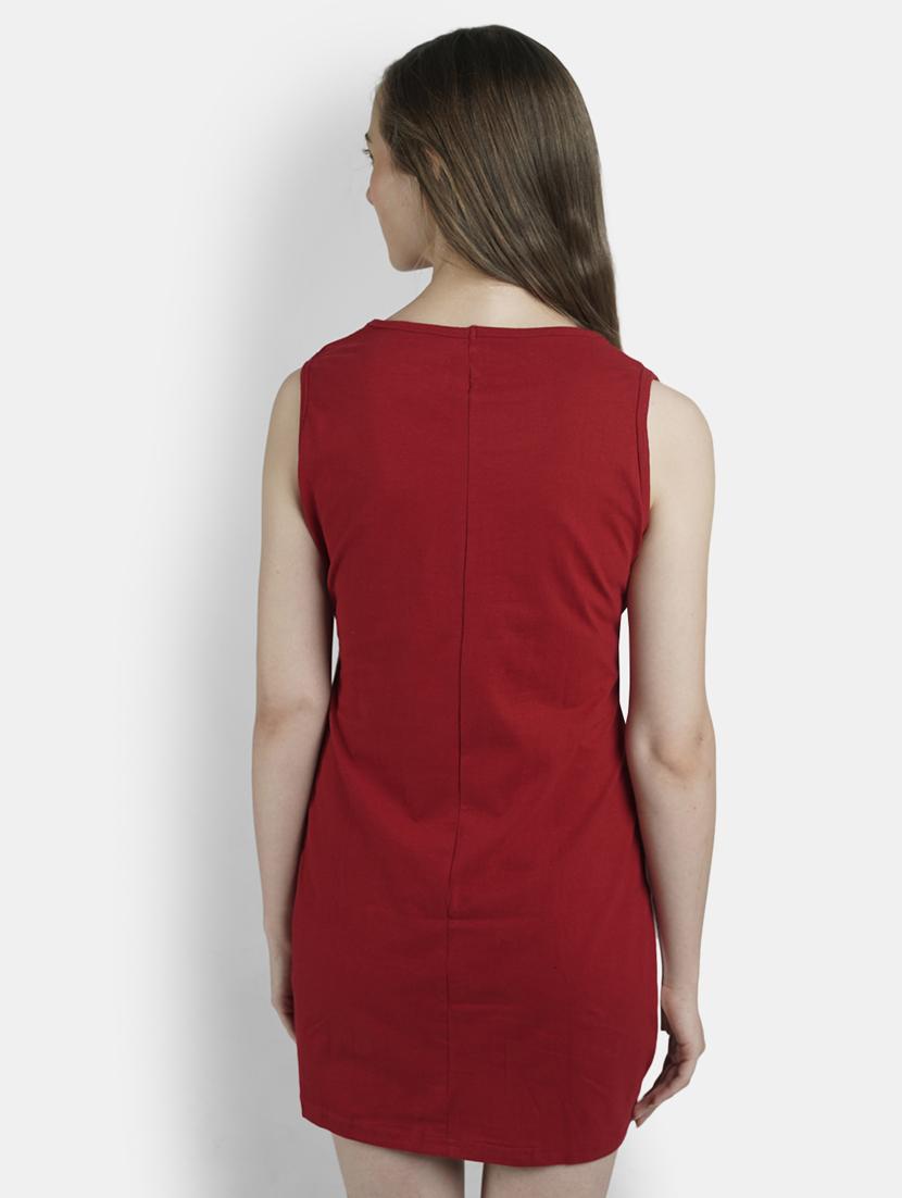 red solid bodycon dress - 18047278 - Zoom Image - 3