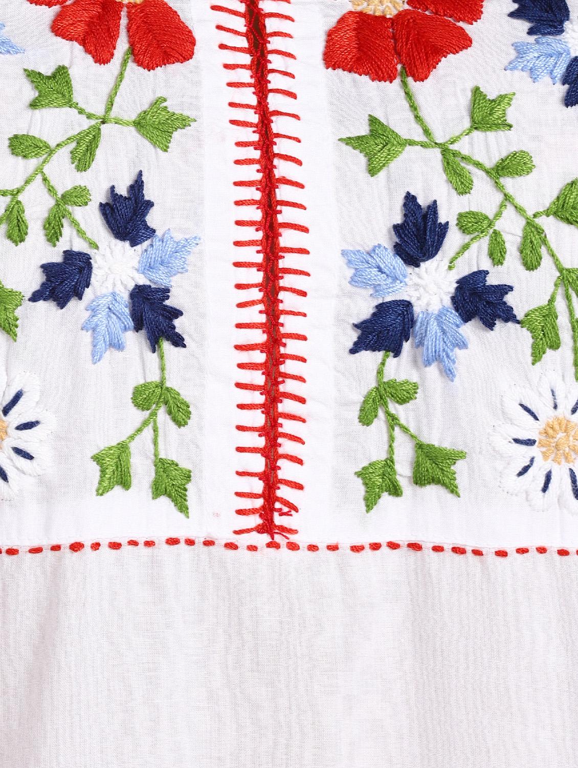 white cotton aline kurta - 18047493 - Zoom Image - 6