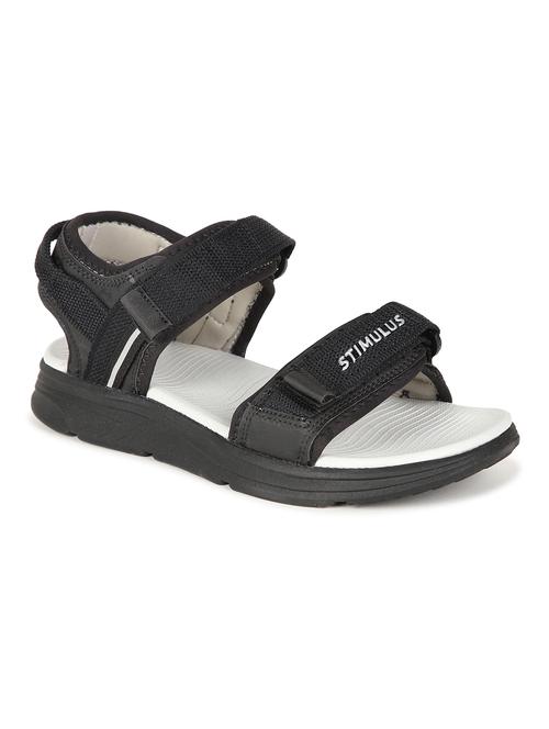 black fabric back strap sandals - 18049295 - Standard Image - 1
