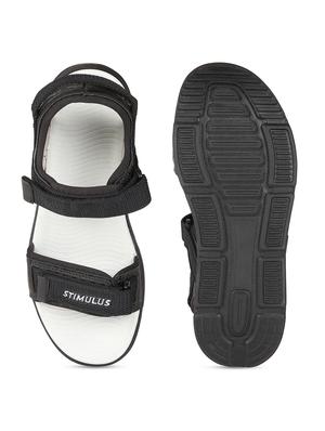 black fabric back strap sandals - 18049295 - Standard Image - 4
