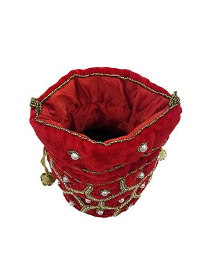 red velvet regular potli - 18049360 - Standard Image - 3