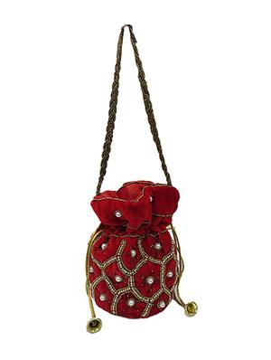 red velvet regular potli - 18049360 - Standard Image - 4