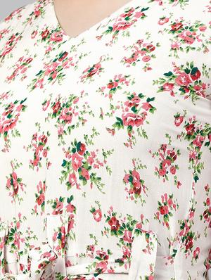 v-neck floral full leg jumpsuit - 18051424 - Standard Image - 4