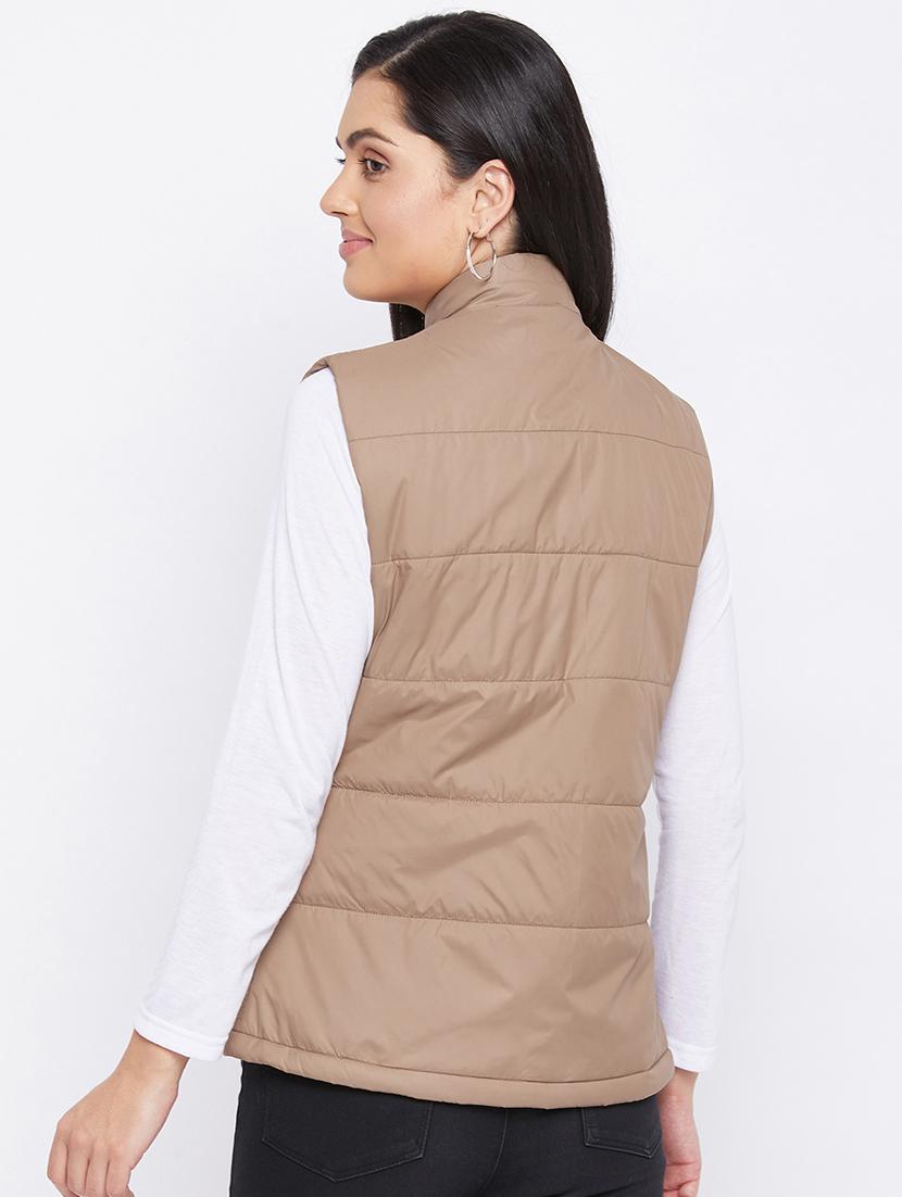 beige color block jacket - 18052303 - Zoom Image - 3