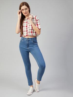 pocket detail checked crop shirt - 18052461 - Standard Image - 4