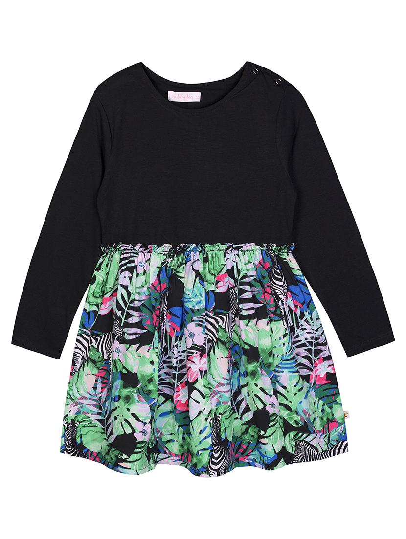 multi colored floral fit & flared dress - 18052481 - Zoom Image - 1