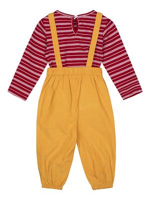 yellow cotton jump suit set - 18052926 - Standard Image - 2