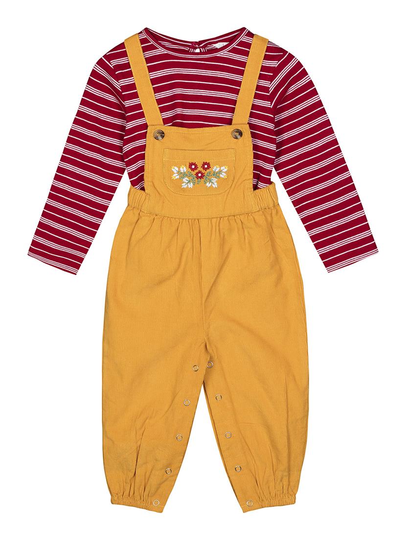 yellow cotton jump suit set - 18052926 - Zoom Image - 1