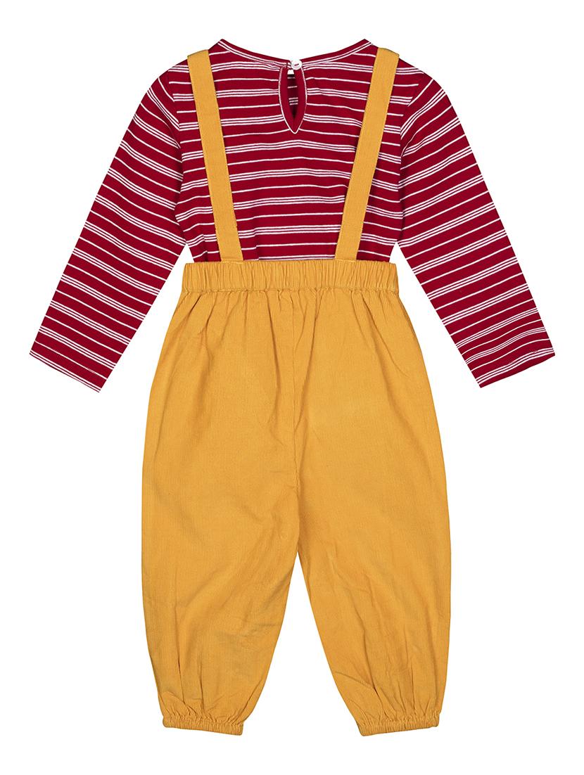 yellow cotton jump suit set - 18052926 - Zoom Image - 2