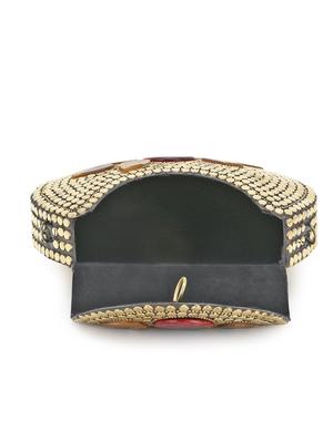 gold metal fold over clutch - 18053617 - Standard Image - 3