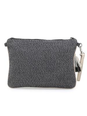 grey canvas regular sling bag - 18053622 - Standard Image - 2
