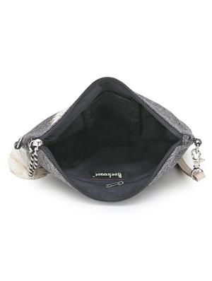 grey canvas regular sling bag - 18053622 - Standard Image - 3