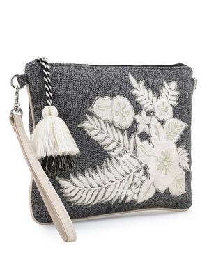 grey canvas regular sling bag - 18053622 - Standard Image - 5