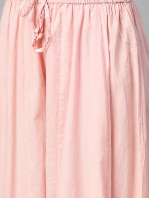 blue cotton kurta palazzo set - 18054212 - Standard Image - 4