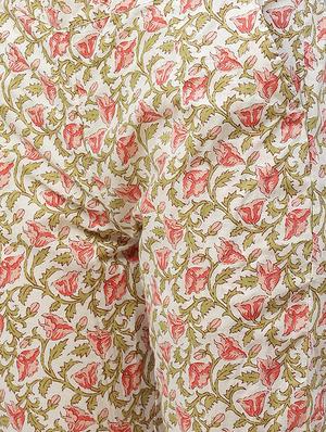 cream cotton kurta pant set - 18054224 - Standard Image - 4