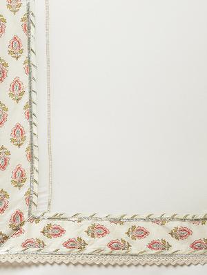cream cotton kurta pant set - 18054224 - Standard Image - 6