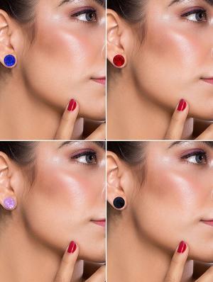 stud earring fancy look multicolor diamond designee set of 36 - 18054751 - Standard Image - 4