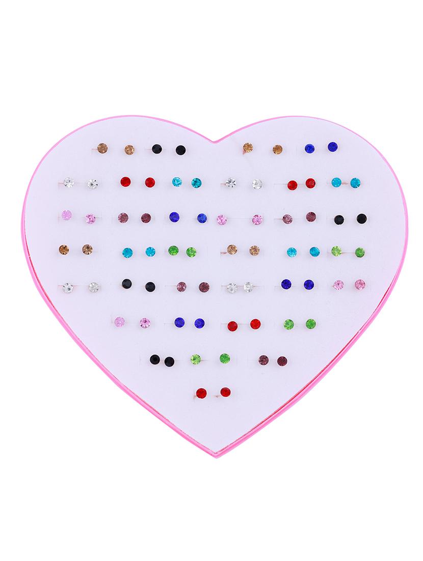 stud earring fancy look multicolor diamond designee set of 36 - 18054751 - Zoom Image - 2