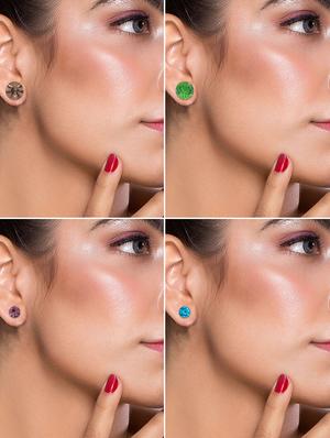 stud earring box fancy look multicolor diamond designee set of 100 earrings - 18054753 - Standard Image - 4