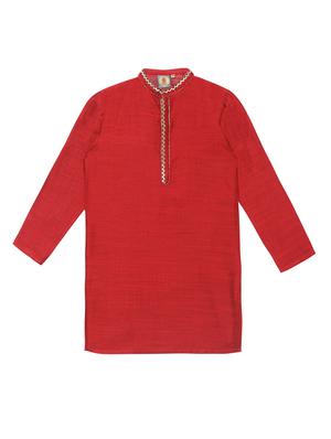 red solid kurta set - 18056333 - Standard Image - 2