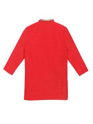 red solid kurta set - 18056333 - Standard Image - 3