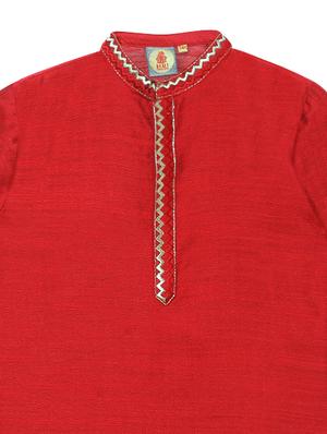 red solid kurta set - 18056333 - Standard Image - 6