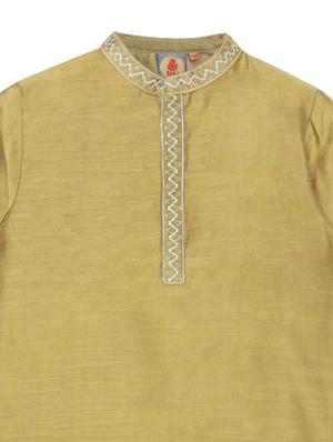 green solid kurta set - 18056337 - Standard Image - 6