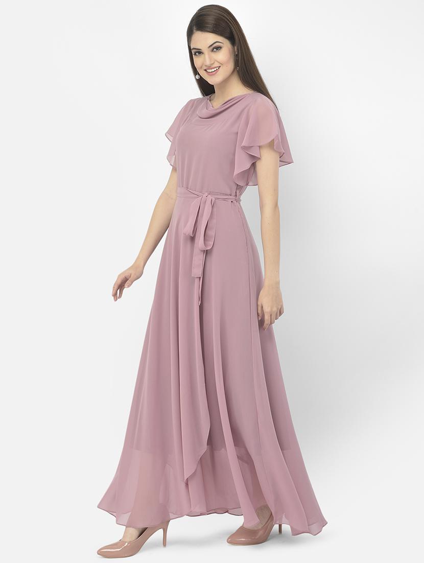 tie front ruffled high low dress - 18056432 - Zoom Image - 2
