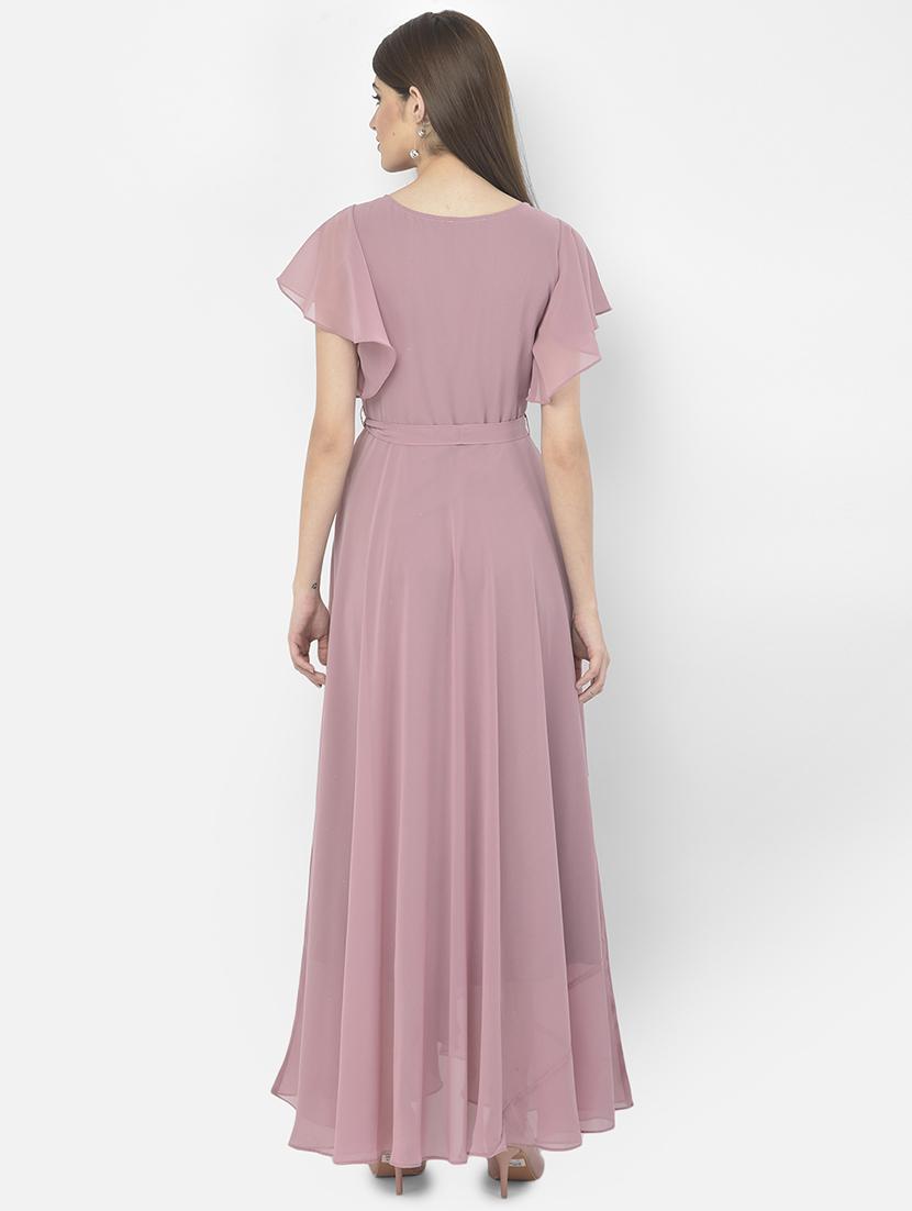 tie front ruffled high low dress - 18056432 - Zoom Image - 3